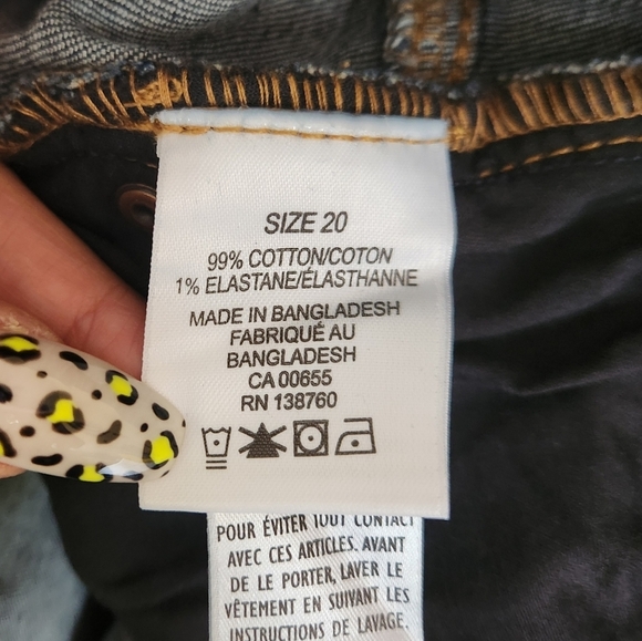 Penningtons Curvy Fit Denim Capri Dark Wash Jeans d/C Plus Size 20 New Summer - Picture 10 of 11